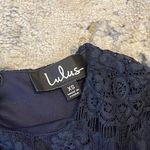 Lulus  Take Me to Brunch Navy Blue Lace Shift Dress - Size Extra Small Photo 5