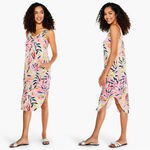 Nic+Zoe Sunrise Floral Tank Midi Dress Sleeveless V-Neck Rayon Multicolor Size L Photo 1