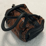 Edmond Bassetti Vintage Snakeskin Leather Shoulder Bag Brown Photo 0