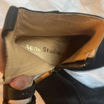Acne Studios Acne ‘Pistol’ EUC Black Leather Heel Ankle Boot 37/7 Photo 6