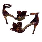 Gianni Bini Floral Print Burgundy Suede Open Toe
Pumps(Size 7) Photo 6