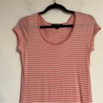 Ralph Lauren Lauren  Pink & White Striped Cap Sleeve Maxi Dress Medium Casual Photo 4