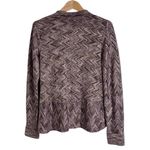 Apt. 9  Purple Gold ZigZag high low Open Waterfall Cardigan metallized 70s sz XL Photo 1