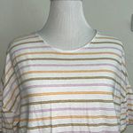 Madewell women’s medium Raw-Edged Hangout Tee in Branham Stripe Photo 2