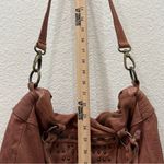MONI MONI Cinzia Moniaci Brown Italian Leather Studded Splendor Tote Satchel Bag Photo 12