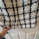 Just Me  Tweed Dress plaid black white gold nwot Photo 2