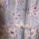 Elena Baldi Blue Silk Blend Floral Tiered Maxi Dress Sz Medium NWT Purple Photo 4