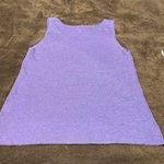 Eileen Fisher Sleeveless Tank Top Purple Italian Yarn Knit Linen Cotton Blend M Photo 3