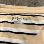 st. john's bay St. John’s Bay Neutral Color Striped 3/4 Length 100% Cotton Top Women’s Medium Photo 6