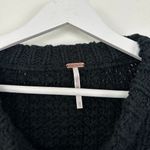 Free People Cutting Edge Cotton Cable Sweater in Black Size X-Large Photo 5