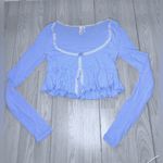 Urban Outfitters  Women’s Long Sleeve Lace Trim Babydoll Top Photo 1