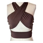 Tiger Mist  Brown Cross Tie Halter Neck Archie Top Size‎ XS Photo 4