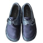 Alegria  DEN 735 Mary Jane Comfort Shoes Womens Size 37 Metallic Silver Leather Photo 3