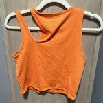 Hollister Bright orange  cutout shoulder crop tank top Photo 1