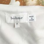 Bohme Böhme Floral Midi Dress Size Medium Long Sleeve Belted Pleated Boho Peach Sage Photo 7