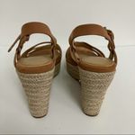 Splendid Billie Wedge Sandal Espadrille Strappy Brown/Tan Buckle Strap SZ 9.5 Photo 5