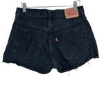 Levi's 501 Jean Shorts Womens 26 Black High Waisted Distressed Retro 90s Grunge Photo 2