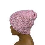 Reebok  Women's Pink Knit Beanie Rams Logo One Size Fits All 100% Acrylic Photo 7