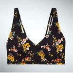 Aerie Size L OFFLINE by Goals Plunge Sports Bra in True Black Photo 0