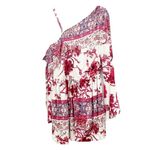 Free People NEW Nomad One Shoulder Red White Floral Boho Dress Size Small NWOT Photo 1