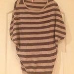 Glam  Short Sleeve Striped Sweater Size Medium EUC Photo 0