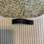 Chic Cream Ribbed Women's Bodysuit Tan Photo 1