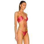 JADE SWIM Livi Bikini Top in Coral Sheen XSmall New Womens Swimsuit Pink Size XS Photo 2