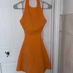 ZARA  Mini Dress Orange Halter cut out XS Photo 2