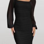 ThatsSoFetch That’s so Fetch Black Ruched Dress Photo 0