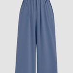 Cider  Deep V Tie back Elegant Blue Jumpsuit Photo 0