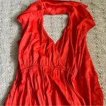 Anthropologie Maeve Open Back Wrap Midi Dress In Red Photo 7