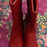 Charles Albert Red Leather Cowgirl Boots Photo 3