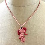 Mattel Barbie Pink Rhinestone Pendant Necklace Photo 0