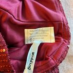 NWOT long red sequined mermaid prom dress with long slit size 2 Photo 5