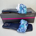 Vince Camuto Quilted Slide Sandals - Antonni indigo tie dye canvas casual summer Photo 0