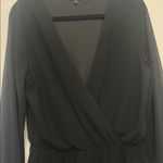 EXPRESS  Elegant Black V-Neck Romper Photo 2