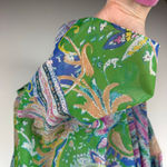 CHAPS Womens Multicolor Paisley Sheer Blouse in Green Sz 2X | Sheer Lightweight Photo 4
