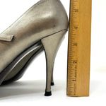 Stuart Weitzman bronze leather, peep toe Mary Jane heels, made in Italy, size 9 Photo 8