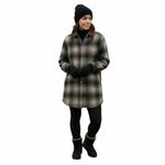 BB Dakota Steve Madden Women’s Size Medium Plaid Flannel Longline Shacket Coat Black Photo 10