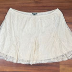 Wild Fable  Lace Overlay Mini Skirt Womens Large Ivory Floral Cute Photo 0
