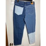Hollister Size 9S 29 Ultra High Rise Mom Jean Blue Patchwork Denim Colorblock Photo 3