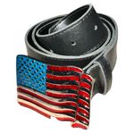 American Flag belt Buckle! Black Photo 2
