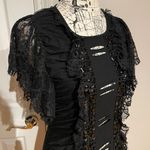Twelve By Twelve NWOT Los Angeles Rave Ground Goth Dark Lolita Lace Cutouts all over Tunic Mini Fit Bodice Whimsygoth Vintage Y2k Coquette Coastal  Photo 2