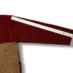Dress Barn Vintage 90s Cardigan Sweater Colorblock Zip Up Lrg Burgandy Tan Brown Photo 10