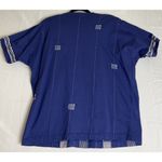 Vintage Chaus‎ Womens Large Blue Patchwork Top Shirt Retro Funky Boho Preppy Photo 1