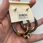 Amrita Singh  Austrian Crystal Tortoise Shell Resin Circle Drop Earrings Photo 4