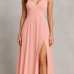 Bariano  BHLDN Peach pleated maxi gown size XS bridesmaid wedding‎ guest summer Photo 0