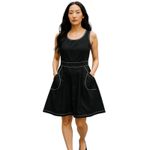 Love moschino  Women's Tea Length Dress Size‎ 8 Black Cotton Photo 2