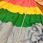 Crown & Ivy Pink yellow blue and green Tiered dress Size L Photo 3