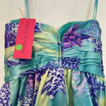 Mori Lee NWT  Sticks & Stones Teal/Purple Leopard Homecoming Prom Mini Dress 9/10 Photo 5